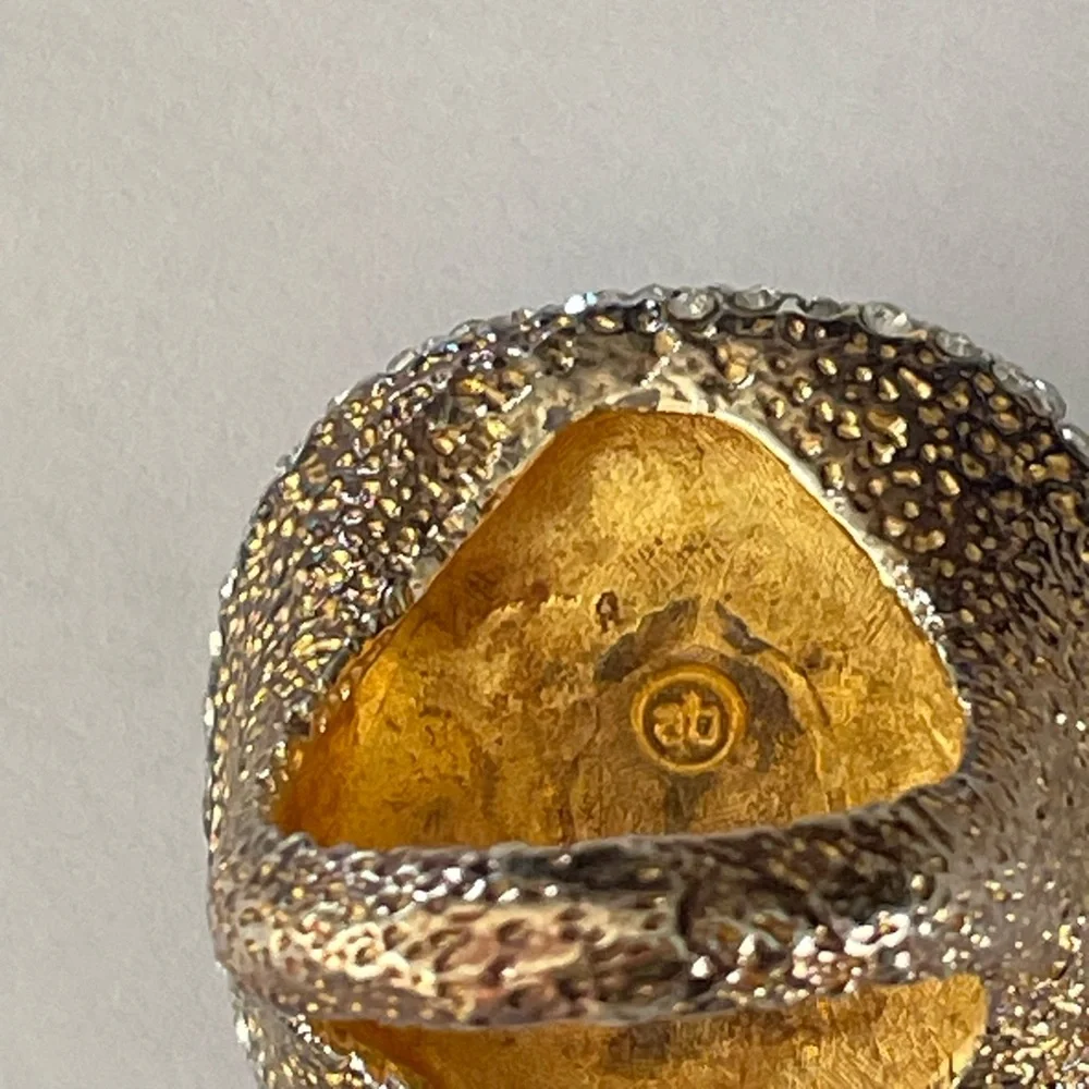 Alexis Bittar Blue Stone crystal ring-Size 7 - Picture 7 of 13